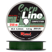 Леска Momoi Carp Line Competition 0,21 мм, 4,7 кг, 250 м, оливковая (уп.5 шт)