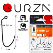 Крючки Gurza-TROUT J3 № 6 BN (8шт/уп)