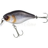 Воблер JACKALL Chubby 38 SR Silent цв. uv mat silver & black 38мм 3,9г floating 0,5 - 1 м
