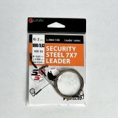  Поводок с застежкой Gurza-SECURITY STEEL 7x7 LEADER 1000мм/0,63 2шт.(Test 32kg)