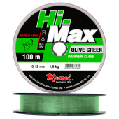 Леска Momoi Hi-Max Olive Green  0,12 мм, 1,6 кг, 100 м, оливковая (уп.5 шт)