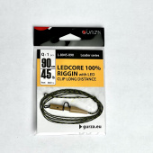 Лидкор Gurza-RIGGIN with LED CLIP LONG DISTANCE 90cm/ 45LB (1шт/уп) (Test 20,3kg)