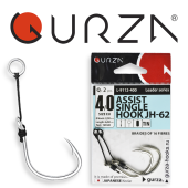 Крючки Gurza-ASSIST SINGLE HOOK JH-62 № 4/0 TIN (2шт/уп)