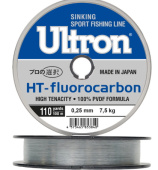Леска Ultron HT-Fluorocarbon .0,20 мм, 3,4 кг, 100 м, прозрачная