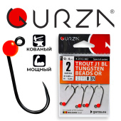 Крючки Gurza-TROUT J1 BL OR № 2 (4шт/уп) (0,64g)