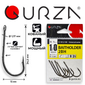 Крючки Gurza-BAITHOLDER Ring (2BH) BN № 1/0 (5шт/уп)
