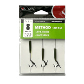 Поводок c крючком Gurza-METHOD Hair Rig AYA HOOK BAIT SPIKE №8 90mm/15LB 3шт.x5