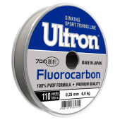 Леска Ultron Fluorocarbon .0,50 мм, 17,5 кг, 100 м, прозрачная