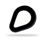 Аксессуары Gurza-Pear type rig ring № 1(треуг) 2.7x3.5x0.45mm Matt Black (20шт/уп)