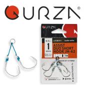 Крючки Gurza-ASSIST DUO SHORT HOOK JH-62 № 1  (2шт/уп)