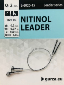  Поводок с застежкой Gurza-Nitinol Liader  L 150/0,20mm (2шт/уп) (Test 3,7kg)