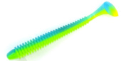 Силиконовая приманка FISHING STYLE SPRING TAIL 3,5"(88 мм) уп.8 шт. #004 Blue Mint