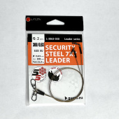  Поводок с застежкой Gurza-SECURITY STEEL 7x7 LEADER 300мм/0,63 2шт.(Test 32kg)
