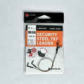 Поводок с застежкой Gurza-SECURITY STEEL 7x7 LEADER 200мм/0,45 2шт.(Test 16,5kg)