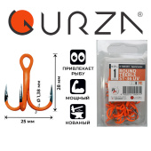 Крючки Gurza-Round treble hook ST-36 UV ORANG №.1 BC (20шт/уп)