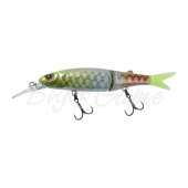 Воблер JACKALL Tiny Magallon MR цв. albino chartreuse piraruku 88мм 7,6г suspending 1,5 м