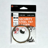  Поводок с застежкой Gurza-SECURITY STEEL 7x7 LEADER 800мм/0,63 2шт.(Test 32kg)