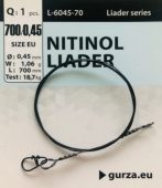  Поводок с застежкой Gurza-Nitinol Liader  L 700/0,45mm (1шт/уп) (Test 18,7kg)