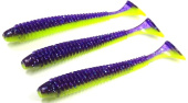 Силиконовая приманка FISHING STYLE SPRING TAIL 4"(102 мм) уп.6 шт.#036 Violet Lime