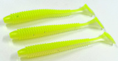 Силиконовая приманка FISHING STYLE SPRING TAIL 4"(102 мм) уп.6 шт.#025 Shiny Lime