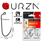 Крючки Gurza-TROUT J3 № 4 BN (7шт/уп)