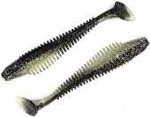 Силиконовая приманка FISHING STYLE CHECKMATE BIG 7,1"(180 мм) уп.2 шт.#001 Silver Black