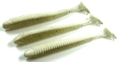 Силиконовая приманка FISHING STYLE SPRING TAIL 4"(102 мм) уп.6 шт.#031 White Silver