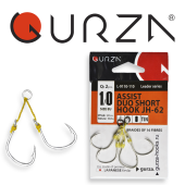 Крючки Gurza-ASSIST DUO SHORT HOOK JH-62 № 1/0  (2шт/уп)