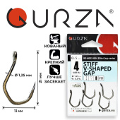 Крючки Gurza-STIFF V-SHAPED GAP № 4 PTF 5 шт