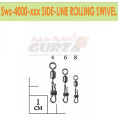 Застежка с вертлюжком Gurza-Side-line Rolling Swivel BK № 4 (5шт/уп)
