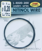  Поводок Gurza-Nitinol Wire 0,2 мм x 2 m (Test 3,7kg)