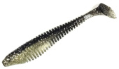 Силиконовая приманка FISHING STYLE CHECKMATE 3,5"(89 мм) уп.6 шт.#001 Silver Black