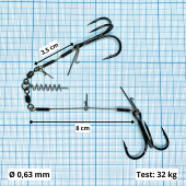 Стингеры Gurza-COMBI STINGER RIG DUO ST-36 № 3/0 BN (1шт/уп)