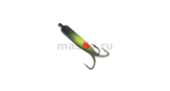 Мормышка МастИв Чёрт 2 петля L=10 черный с глазком, б/о, 0,5гр.