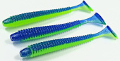 Силиконовая приманка FISHING STYLE SPRING TAIL 4"(102 мм) уп.6 шт.#015 Dark blue lime