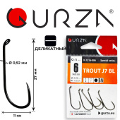 Крючки Gurza-TROUT J7 № 6 BN (5шт/уп)