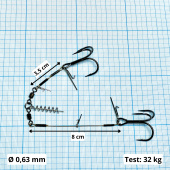 Стингеры Gurza-COMBI STINGER RIG DUO ST-36 № 2/0 BN (1шт/уп)