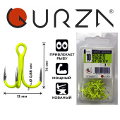 Крючки Gurza-Round treble hook ST-36 UV CHARTREUSE №10 BC (25шт/уп)