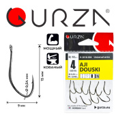 Крючки Gurza-AJI DOUSKI Ring BN № 4 (10шт/уп)