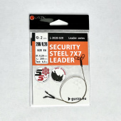  Поводок с застежкой Gurza-SECURITY STEEL 7x7 LEADER 200мм/0,28 2шт.(Test 6,5kg)