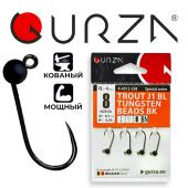 Крючки Gurza-TROUT J1 BL TUNGSTEN BEADS BK № 8 (4шт/уп) (0,39g)
