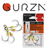 Крючки Gurza-ASSIST DUO SHORT HOOK JH-51 № 1  (2шт/уп)
