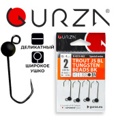 Крючки Gurza-TROUT J5 BL TUNGSTEN BEADS BK № 2 (4шт/уп) (0,78g)