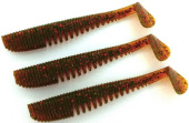 Силиконовая приманка FISHING STYLE AWARUNA 3,5"(88 мм) уп.6 шт.#125 Motor oil Greenr