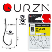 Крючки Gurza-RYUSEN 2BH BN №10 (10шт/уп)