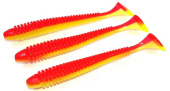 Силиконовая приманка FISHING STYLE SPRING TAIL 4"(102 мм) уп.6 шт.#033 Red Apple