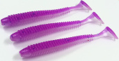 Силиконовая приманка FISHING STYLE SPRING TAIL 4"(102 мм) уп.6 шт.#026 Shiny Violet