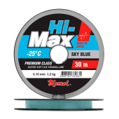 Леска Momoi Hi-Max Sky Blue 0,10 мм, 1,2 кг, 30 м, голубая (уп.10 шт)