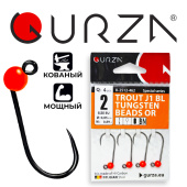 Крючки Gurza-TROUT J1 BL OR № 2 (4шт/уп) (0,89g)