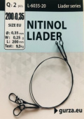  Поводок с застежкой Gurza-Nitinol Liader  L 200/0,35mm (2шт/уп) (Test 9,3kg)